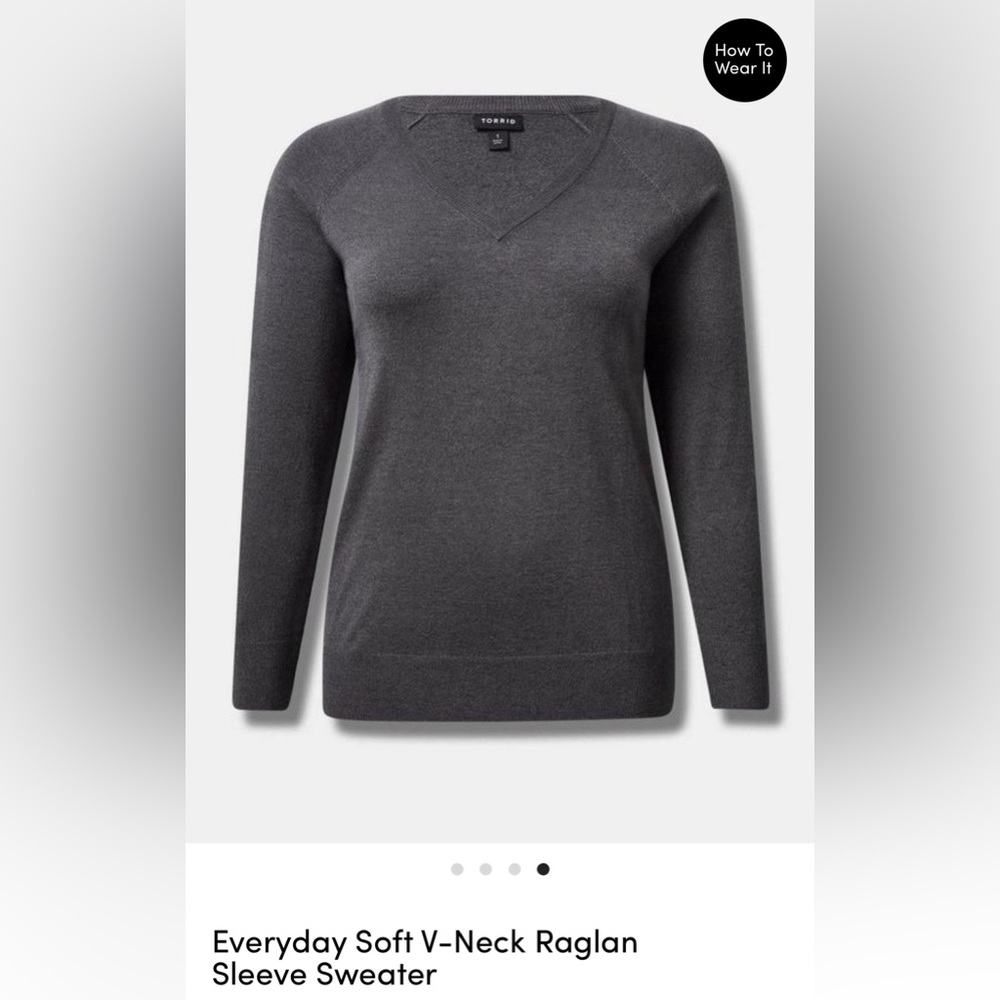 Everyday Soft V-neck Raglan sleeve sweater